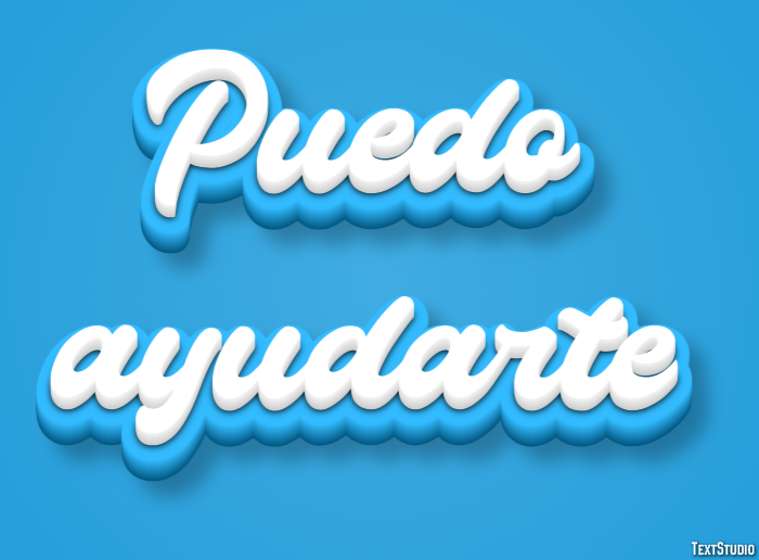 Puedo ayudarte Efecto de texto