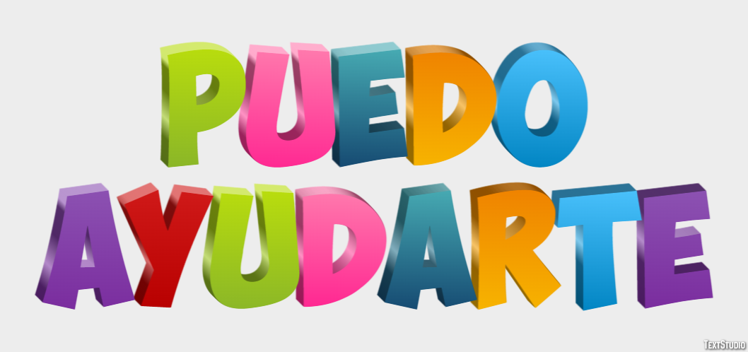 Puedo ayudarte Efecto de texto
