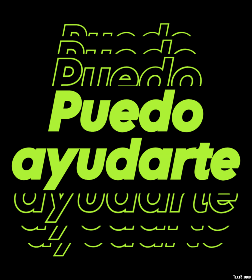 Puedo ayudarte Efecto de texto