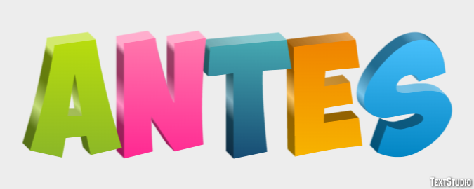 Antes Efecto de Texto