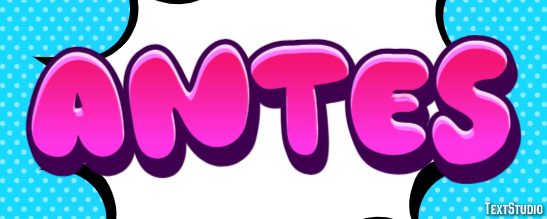 Antes Efeito de texto