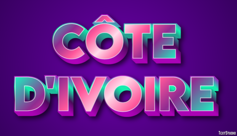 Côte d'Ivoire Text Effect