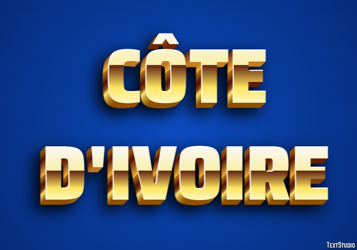 Côte d'Ivoire Text effect