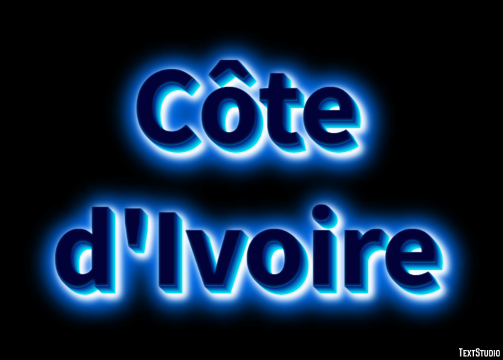 Côte d'Ivoire Text effect