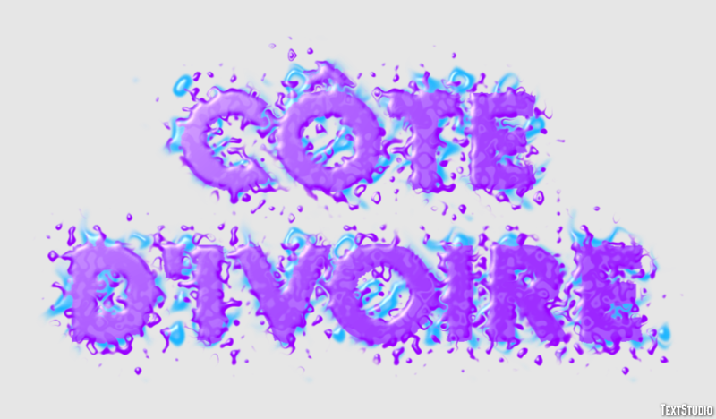 Côte d'Ivoire Text effect