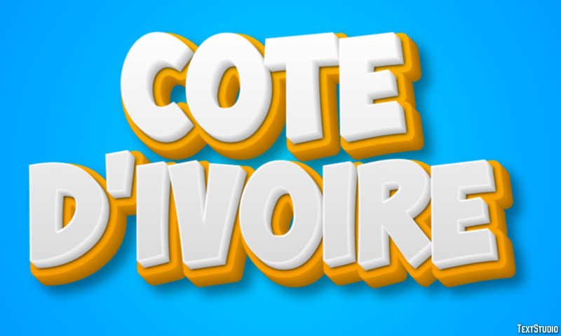 Côte d'Ivoire Text effect