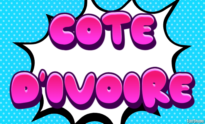 Côte d'Ivoire Text Effect