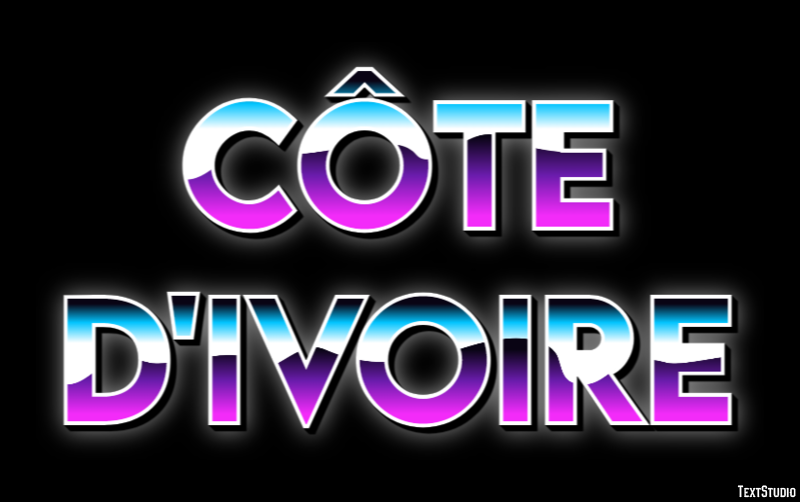 Côte d'Ivoire Text effect