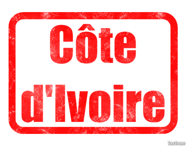 Côte d'Ivoire Text effect