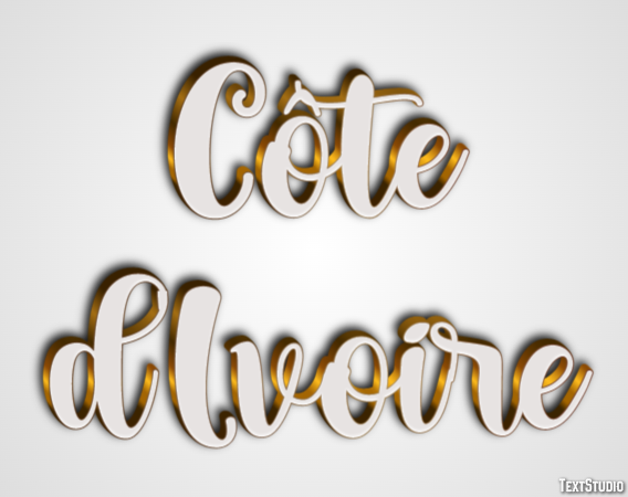 Côte d'Ivoire Text effect
