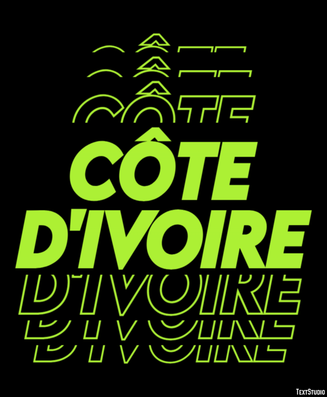Côte d'Ivoire Text Effect
