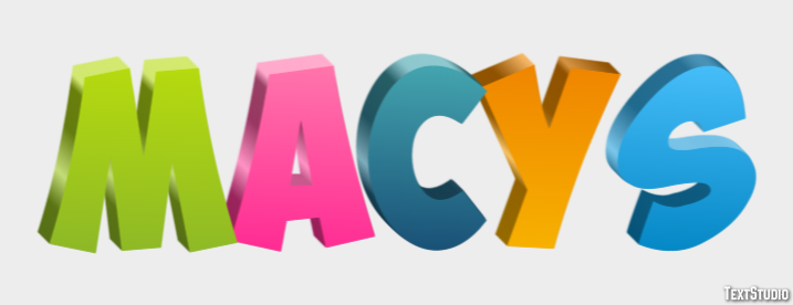 Macys Tekst Effect