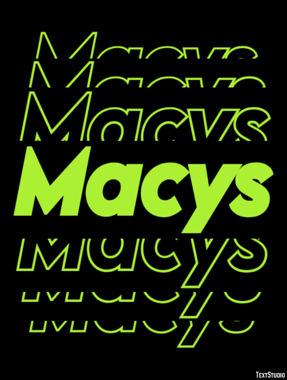 Macys Tekst Effect