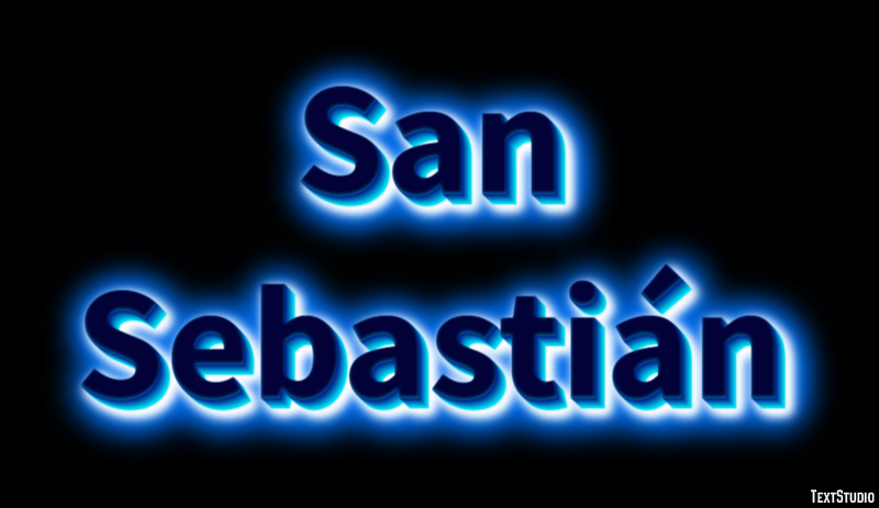 San Sebastián Texteffekt