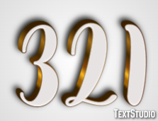 321 Text effect