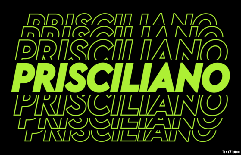 Prisciliano Efeito de texto