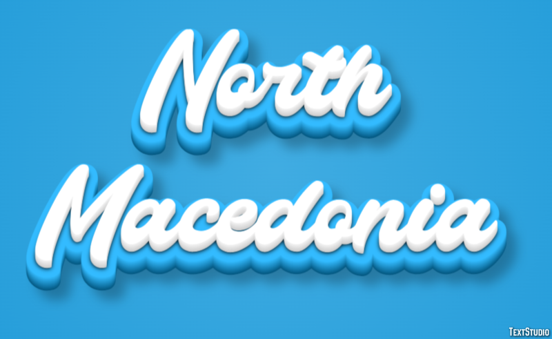 North Macedonia Text effect