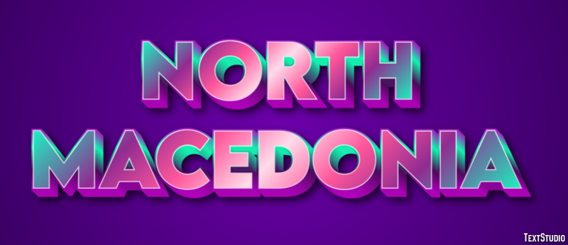 North Macedonia Text effect