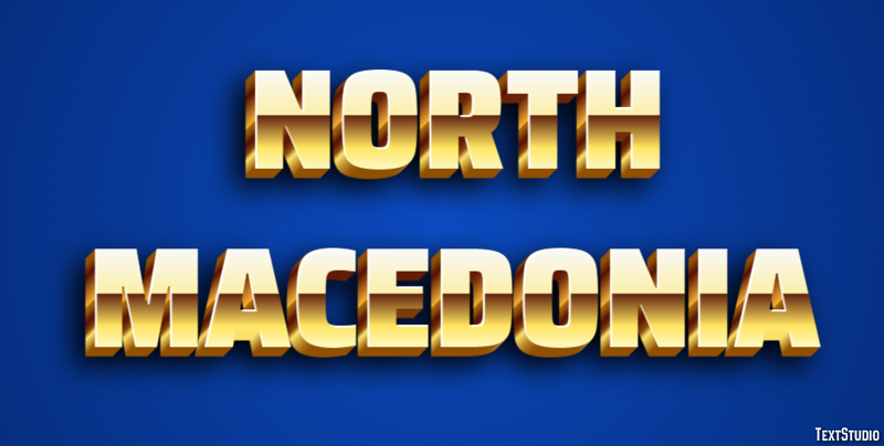 North Macedonia Text effect