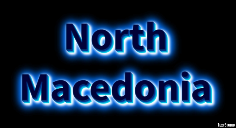 North Macedonia Text effect