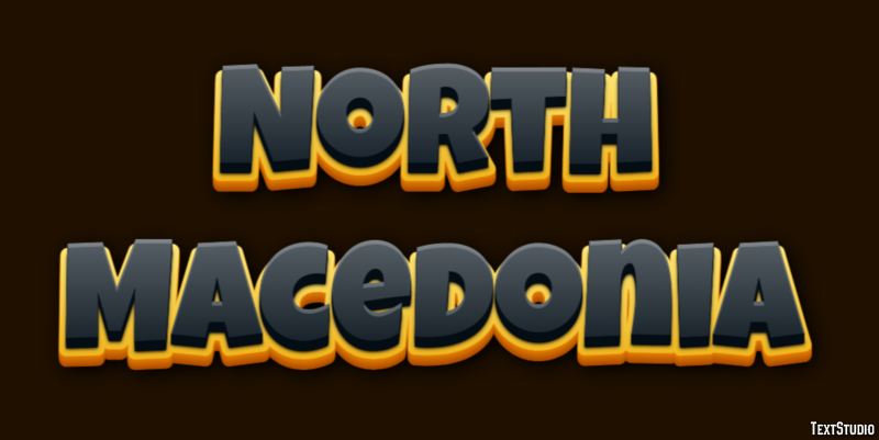 North Macedonia Text effect