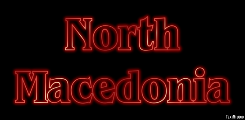 North Macedonia Text effect