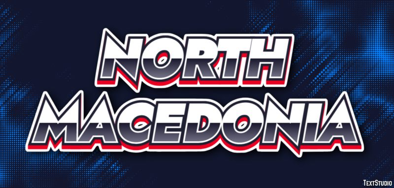 North Macedonia Text effect