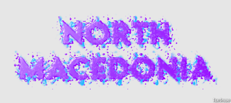 North Macedonia Text effect