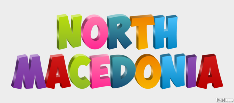 North Macedonia Text effect