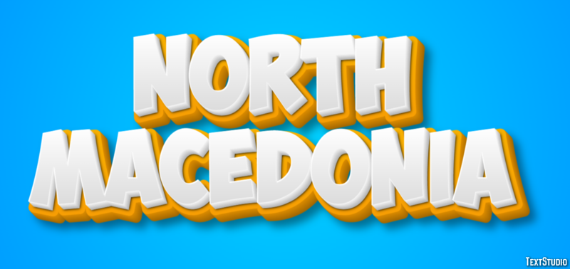 North Macedonia Text effect