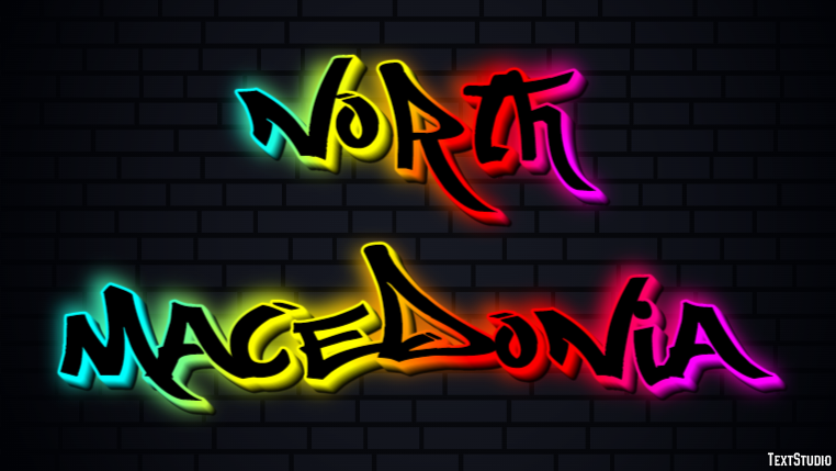 North Macedonia Text effect