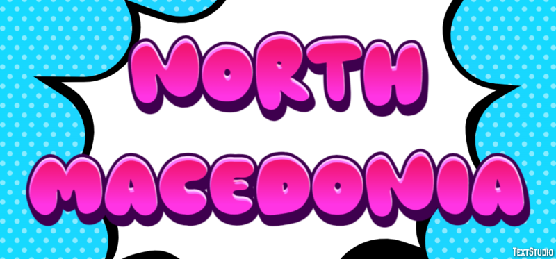 North Macedonia Text effect