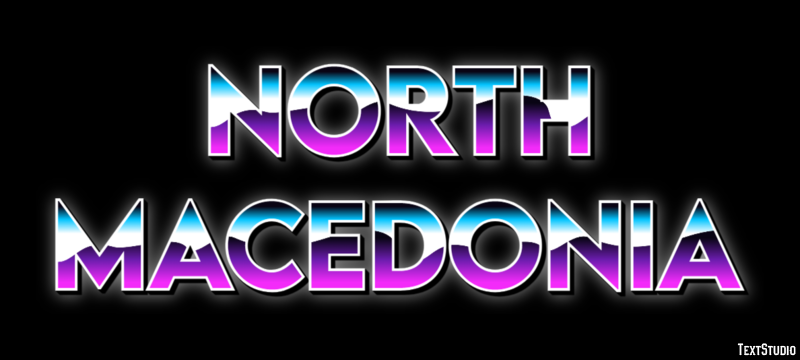 North Macedonia Text effect