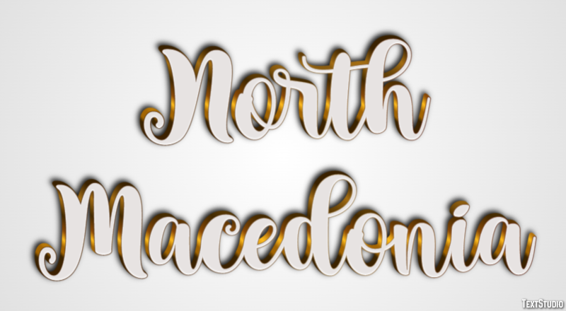 North Macedonia Text effect