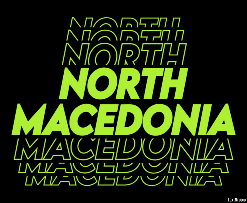 North Macedonia Text effect