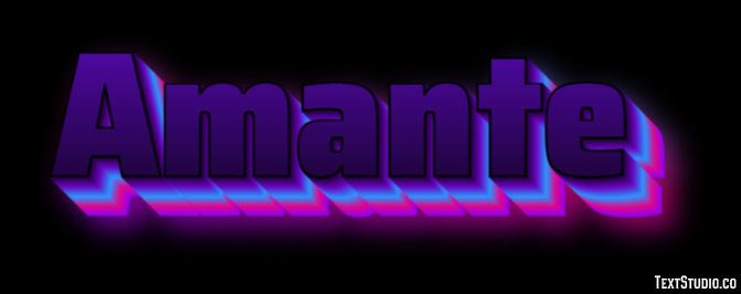 Amante Tekst Effect