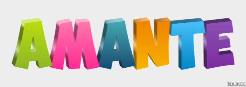 Amante Tekst Effect
