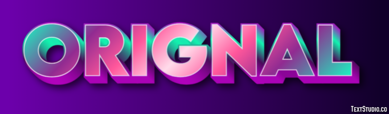 Orignal Effet de Texte