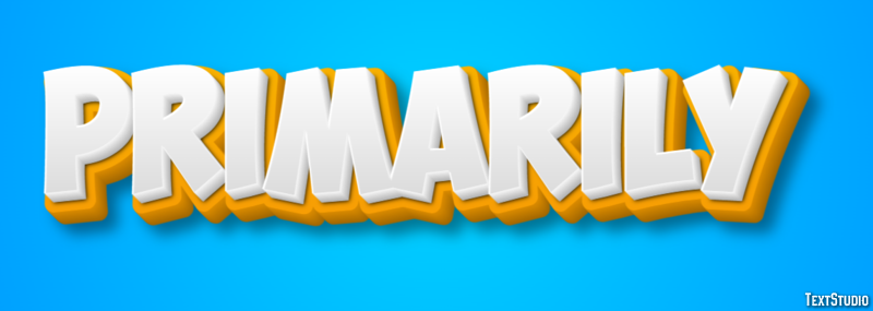 Primarily Text Effect