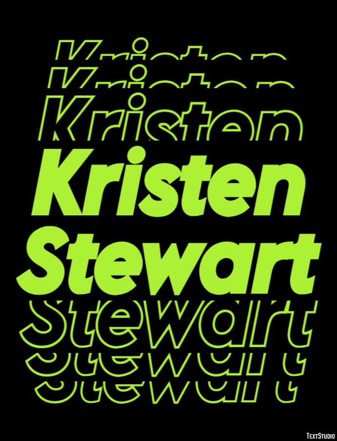 Kristen Stewart Text Effect