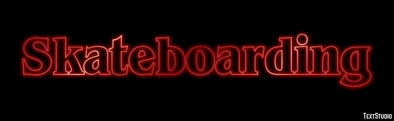 Skateboarding Efekt tekstowy
