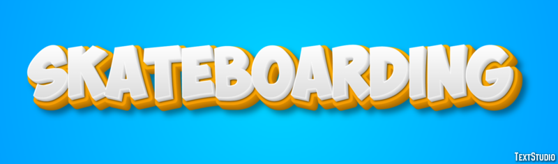 Skateboarding Efekt tekstowy