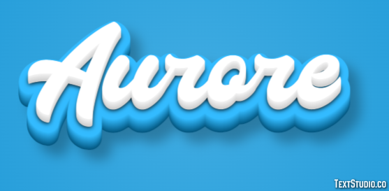 Aurore Text effect