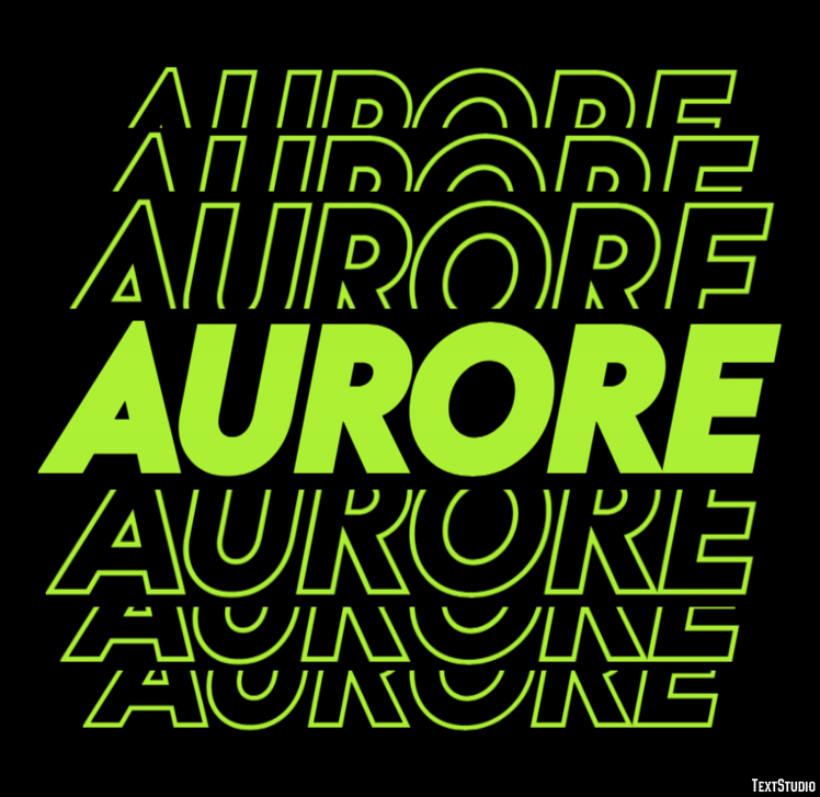 Aurore Text effect