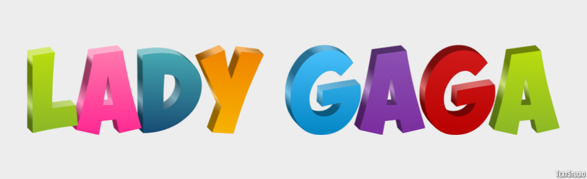Lady Gaga Texteffekt