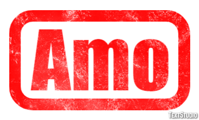 Amo Efeito de texto