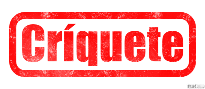Críquete Efeito de texto