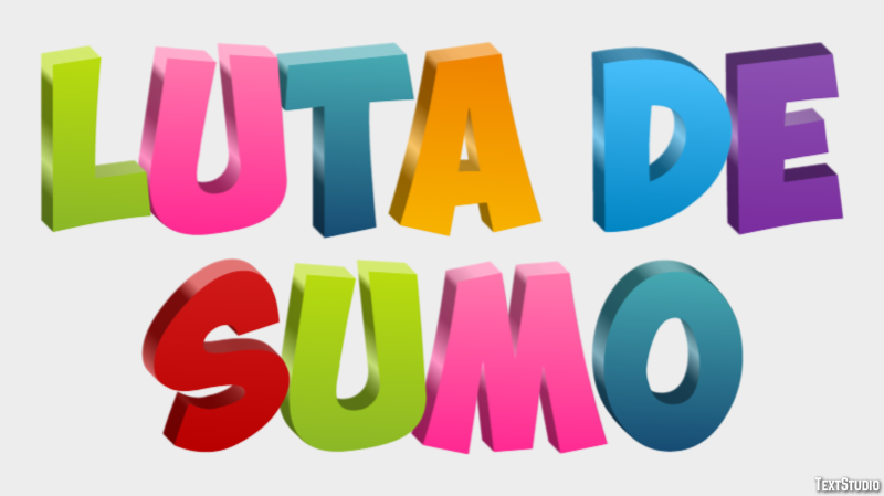 Luta de Sumo Efeito do texto