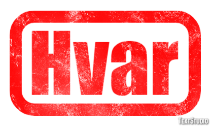 Hvar Effetto testo
