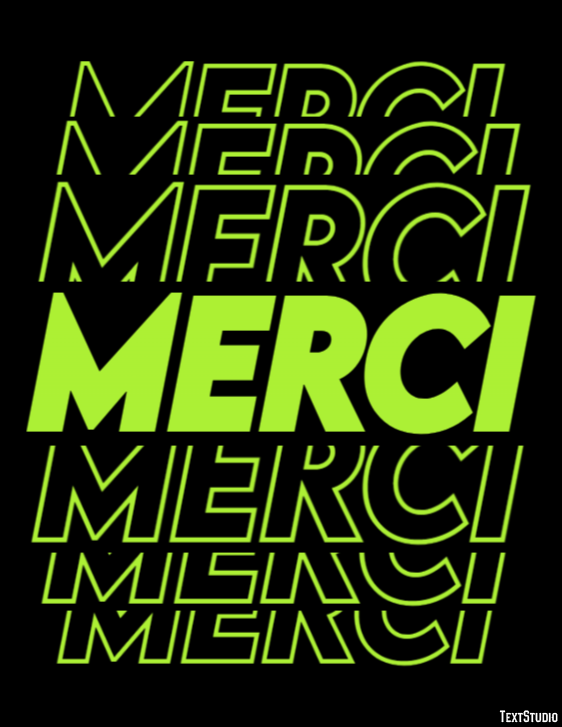 Merci Effet de Texte